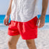 Men summer swimwear Red